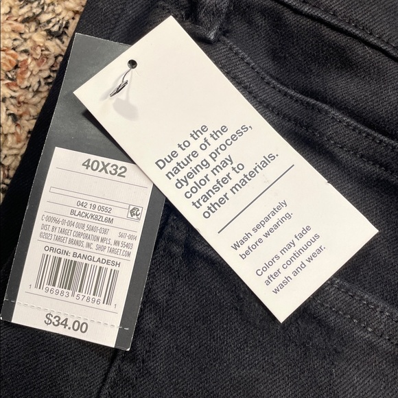 🆕 Original Use Men's Factory Distressed Slim Taper Black Jeans Var Sizes | NWT - Picture 9 of 10